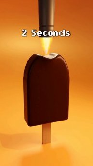 Мороженое против паяльной лампы - Приятная имитация жидкости