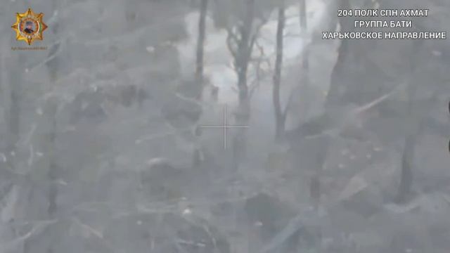 Апти Алаудинов "АХМАТ". Уничтожение вражеского блиндажа с живой силой противника