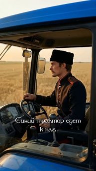 Нейросеть видео Синий трактор