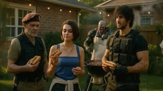 Jill Valentine and Nemesis поют песню про Umbrella