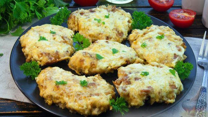 ОТБИВНЫЕ ИЗ ИНДЕЙКИ ПОД СЫРНОЙ КОРОЧКОЙ