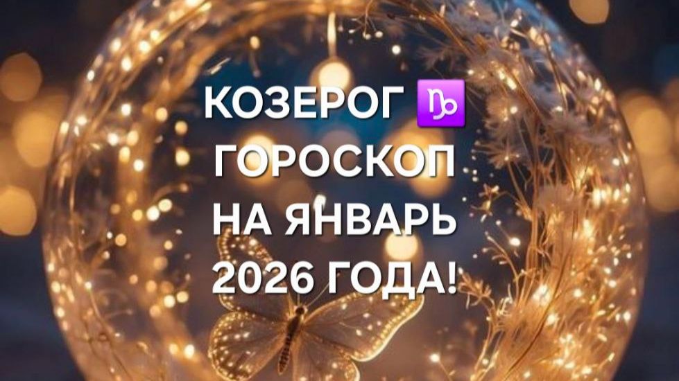 КОЗЕРОГ!♑ ГОРОСКОП НА ЯНВАРЬ 2026 ГОДА!🎄🎅☃️🎁🎀🎉