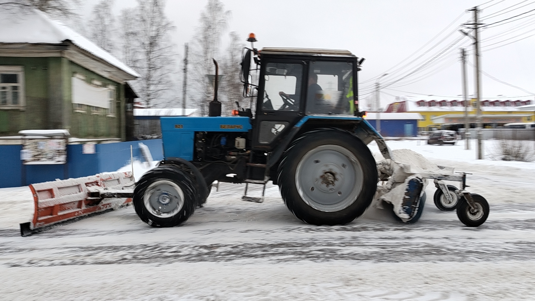 очистка дорог от снега 115 часть