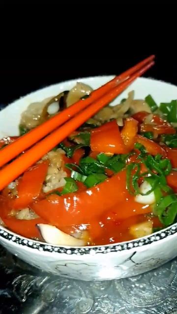 Стир Фрай с рисом и кальмарами .#еда