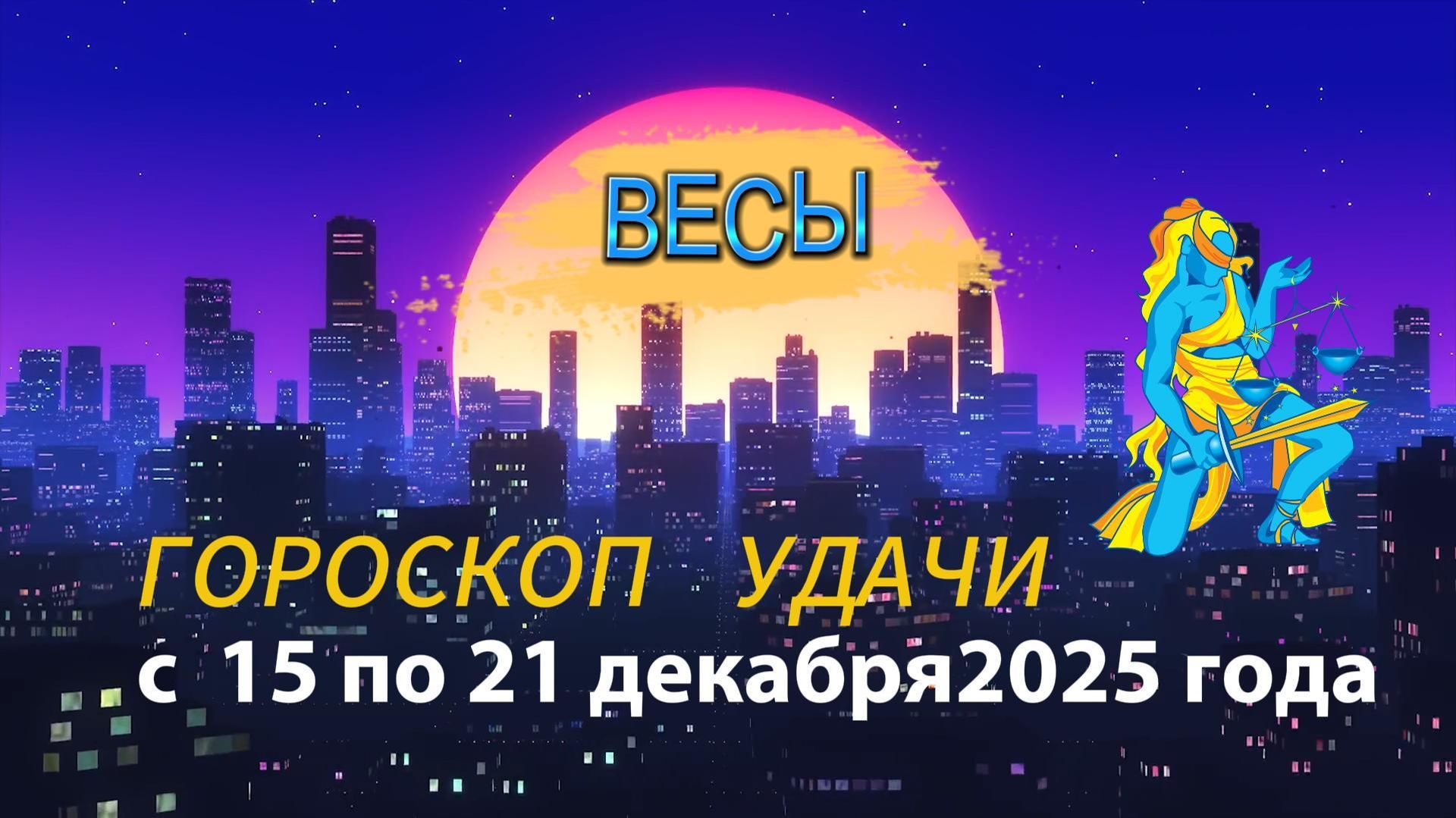 Гороскоп удачи с 15 по 21 декабря 2025 года. Весы