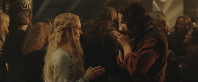 Праздник в Эдорасе. Король Теоден Арагорн Эовин Чаша для Арагорна