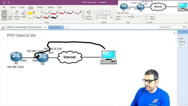 031. Configuring PPTP Client to site VPN same local IP addresses [RU]