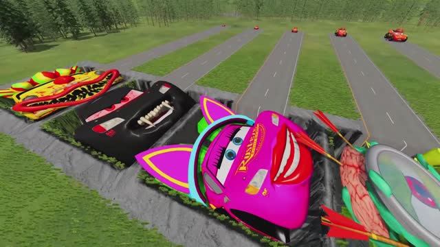 Смогут ли автомобили из "Тачек" выжить в ультрафиолетовом месте в BeamNG?