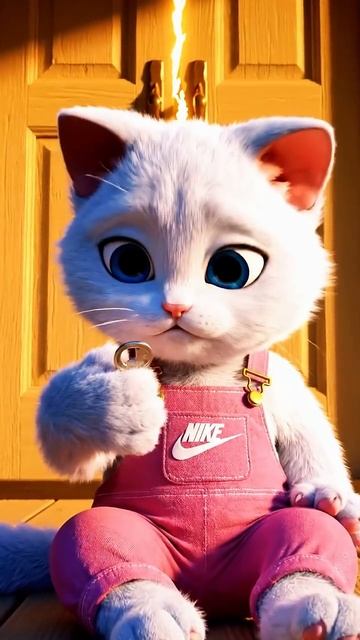 Котенок побрил щенка . #мультик #заработок #нейросеть #рекомендация #лайки