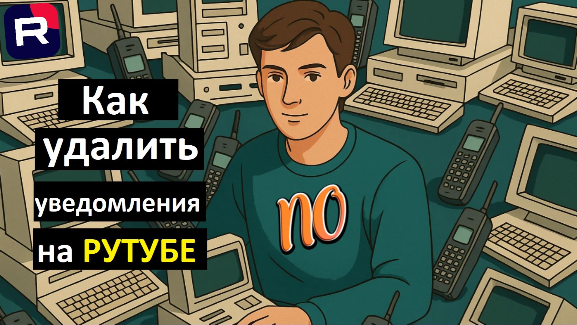 Как удалить уведомления на Рутубе.