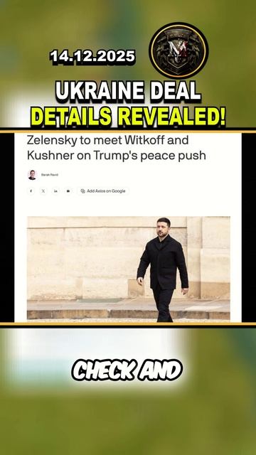 TRUMP'S PEACE PLAN 🕊 UKRAINE DEAL DETAILS REVEALED! #usa #ukraine #shorts