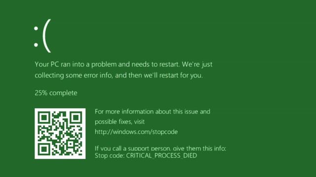 Руслан орёт, но это Зелёный Экран Смерти