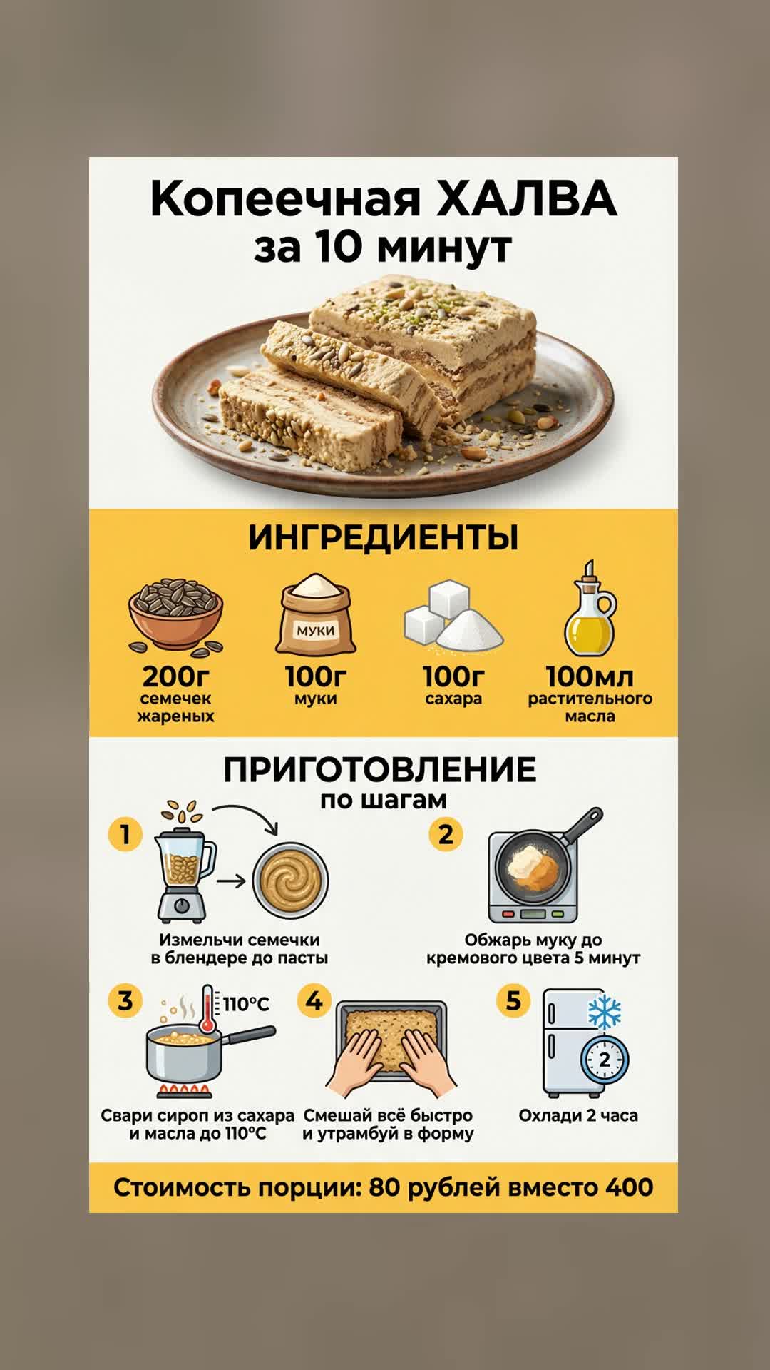 Копеечная ХАЛВА за 10 минут