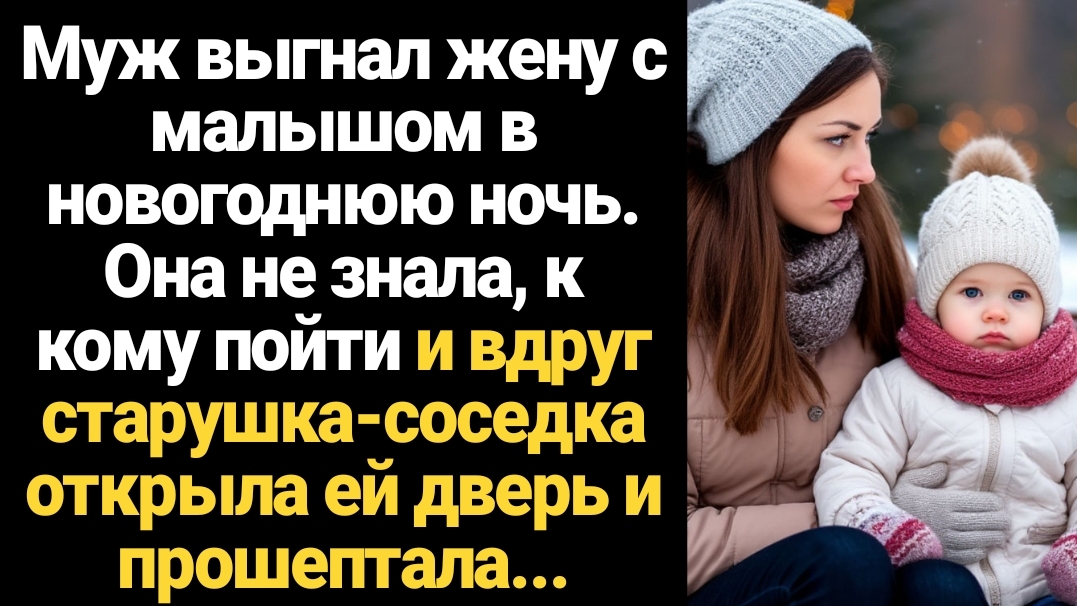 ИСТОРИИ ИЗ ЖИЗНИ/Муж выгнал меня с малышом в новогоднюю ночь. И вдруг старушка-соседка открыла мне д