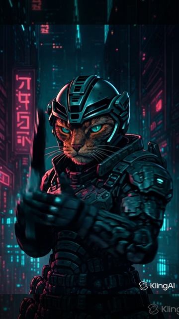 Кот-наемник готовится к бою.mp4