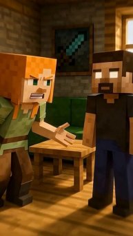 Как Херобрин разбудил Стива 😂 #funnyshorts #minecraft