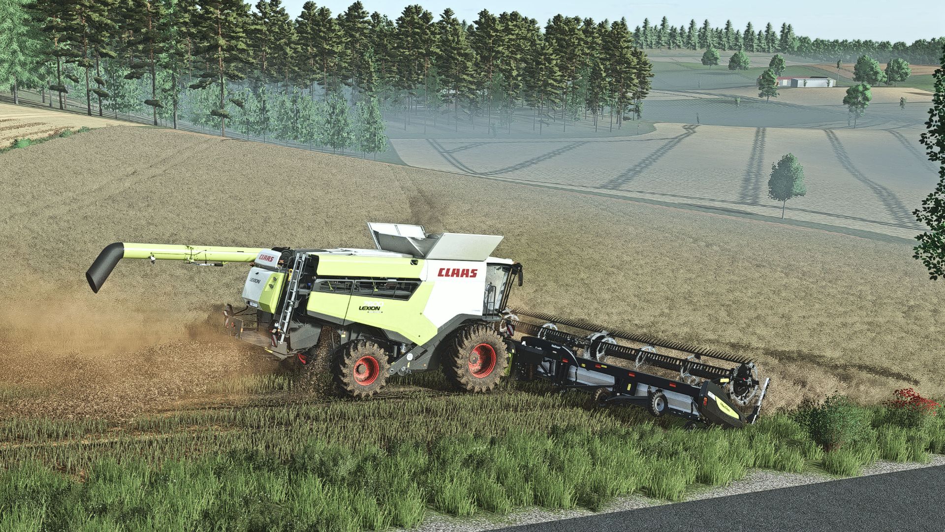 Claas Lexion 7600 уборка рапса Farming Simulator 25 Cybuchowo