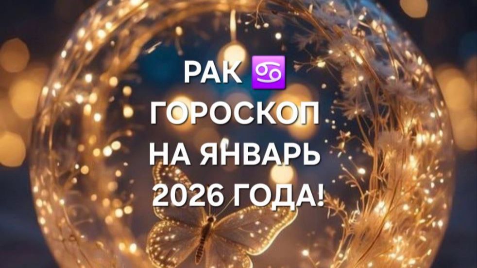 РАК!♋ ГОРОСКОП НА ЯНВАРЬ 2026 ГОДА!🎄🎅☃️🎁🎀🎉