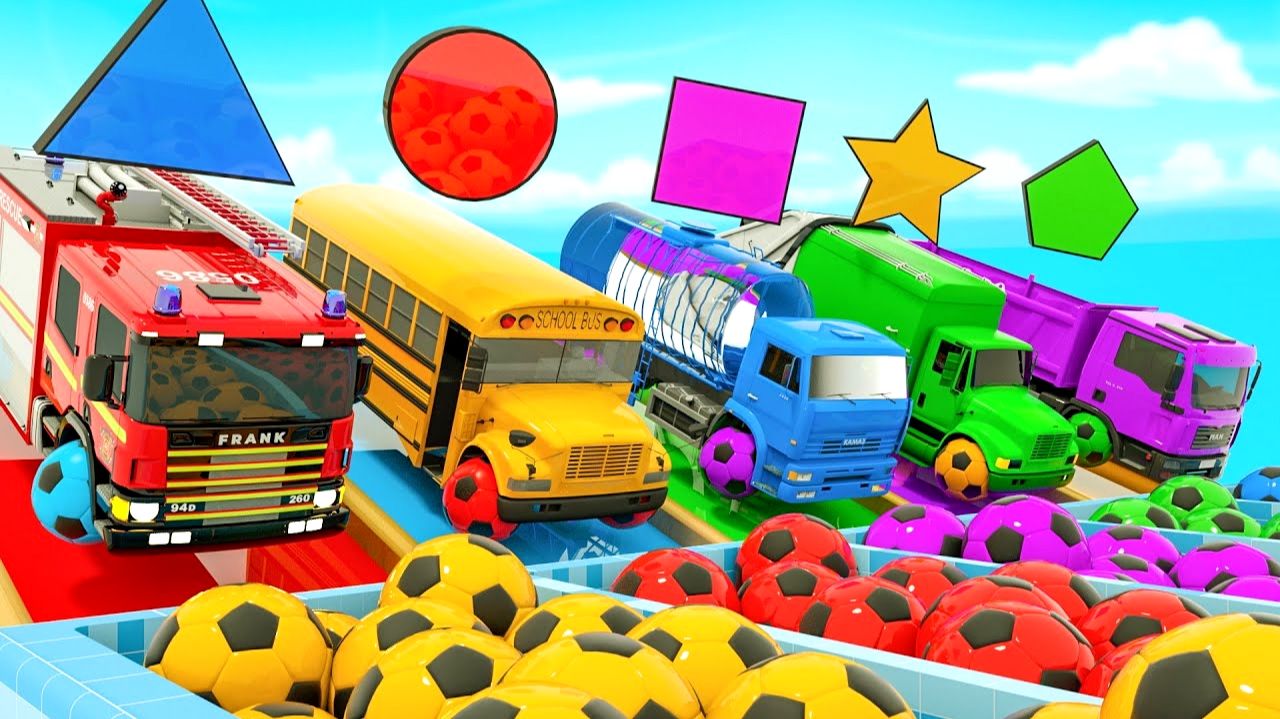 Мультики про машинки Изучаем автозапчасти Учим цвета Мультики для детей Детские песенки для малышей