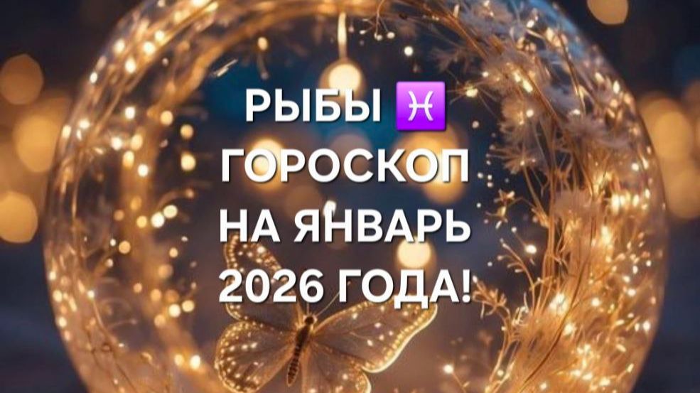РЫБЫ!♓ ГОРОСКОП НА ЯНВАРЬ 2026 ГОДА!🎄🎅☃️🎁🎀🎉