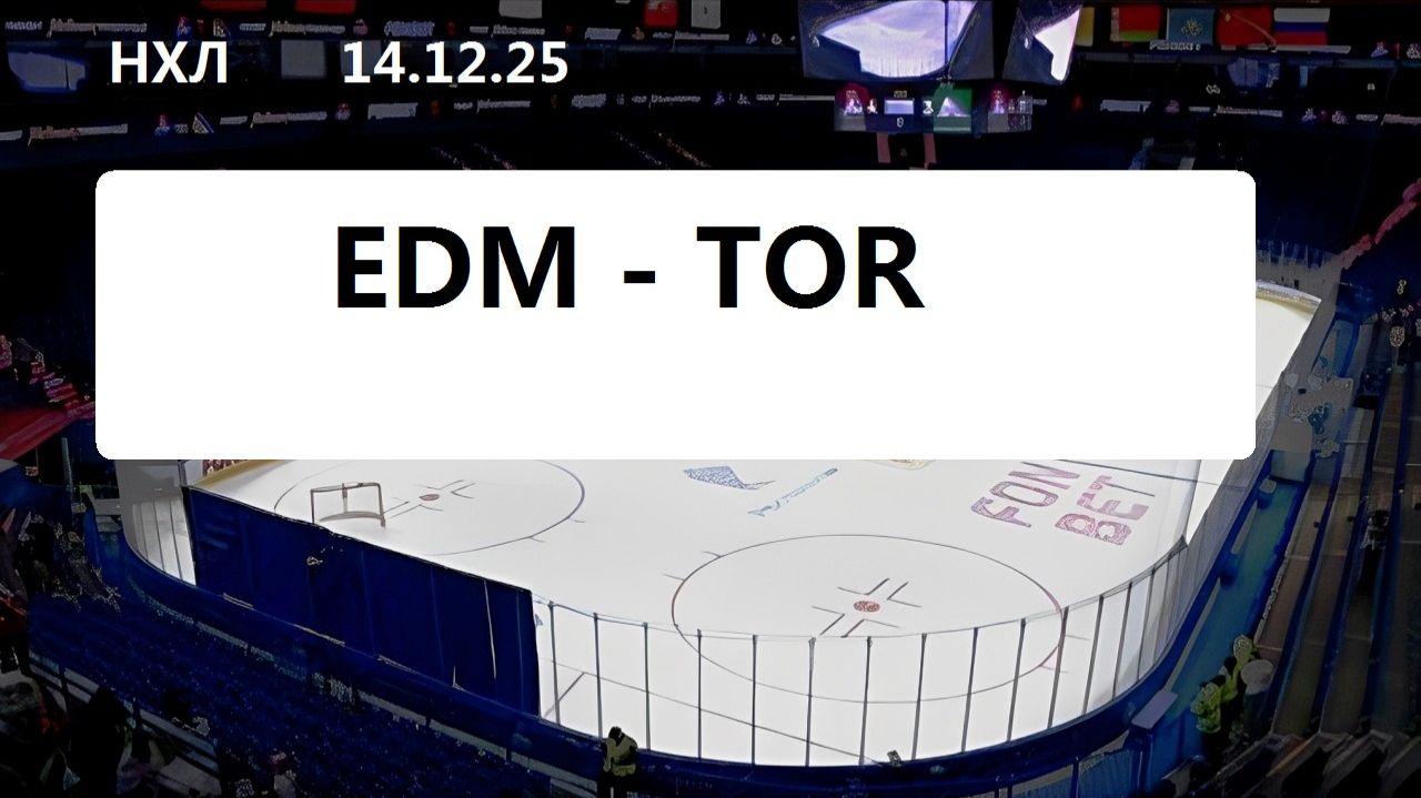 Хоккей. EDM - TOR. 14.12.25. Трансляция в статичных картинках. Счет в Чате.
