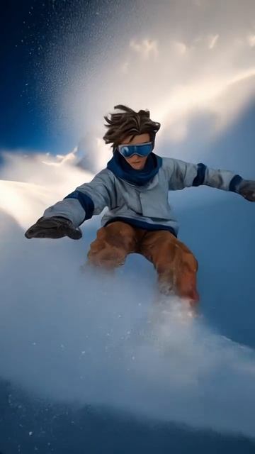 Спуск с горы !