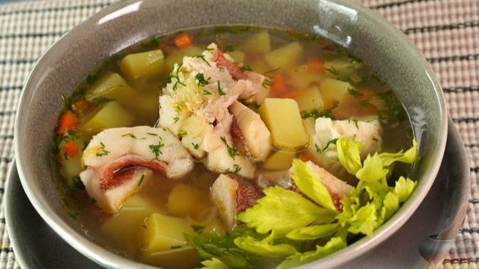 РЫБНЫЙ СУП ИЗ МОРСКОГО ОКУНЯ