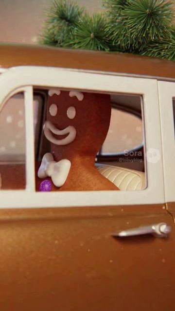 Поздравления от пряничного человечка, 17 дней до нового 2026 года.