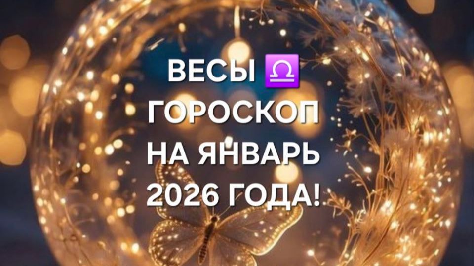 ВЕСЫ!♎ ГОРОСКОП НА ЯНВАРЬ 2026 ГОДА!🎄🎅☃️🎁🎀🎉