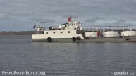 танкер ГТМ-56 выходит из Красноармейского затона на Волгу-матушку 🌊