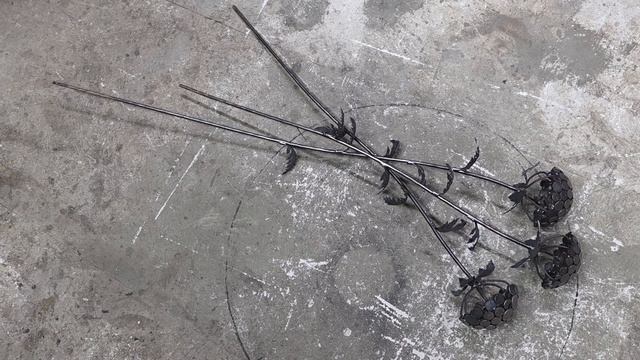 Кованая декоративная композиция "Пижма"