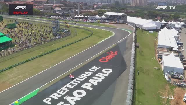 Разворот Хэмилтона на Гран-при Сан-Паулу (практика)