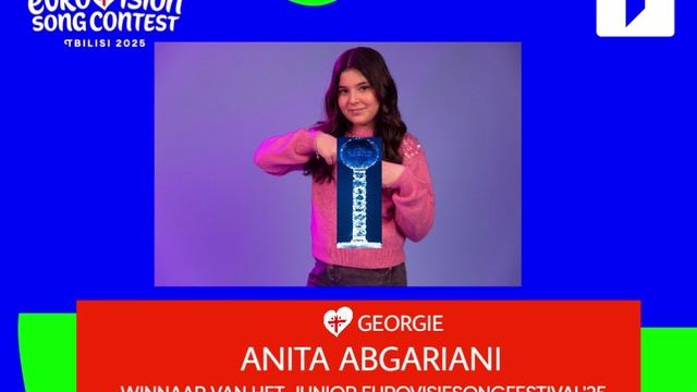 Anita Abgariani - Georgië - Winnaar van het Junior Eurovisiesongfestival'25