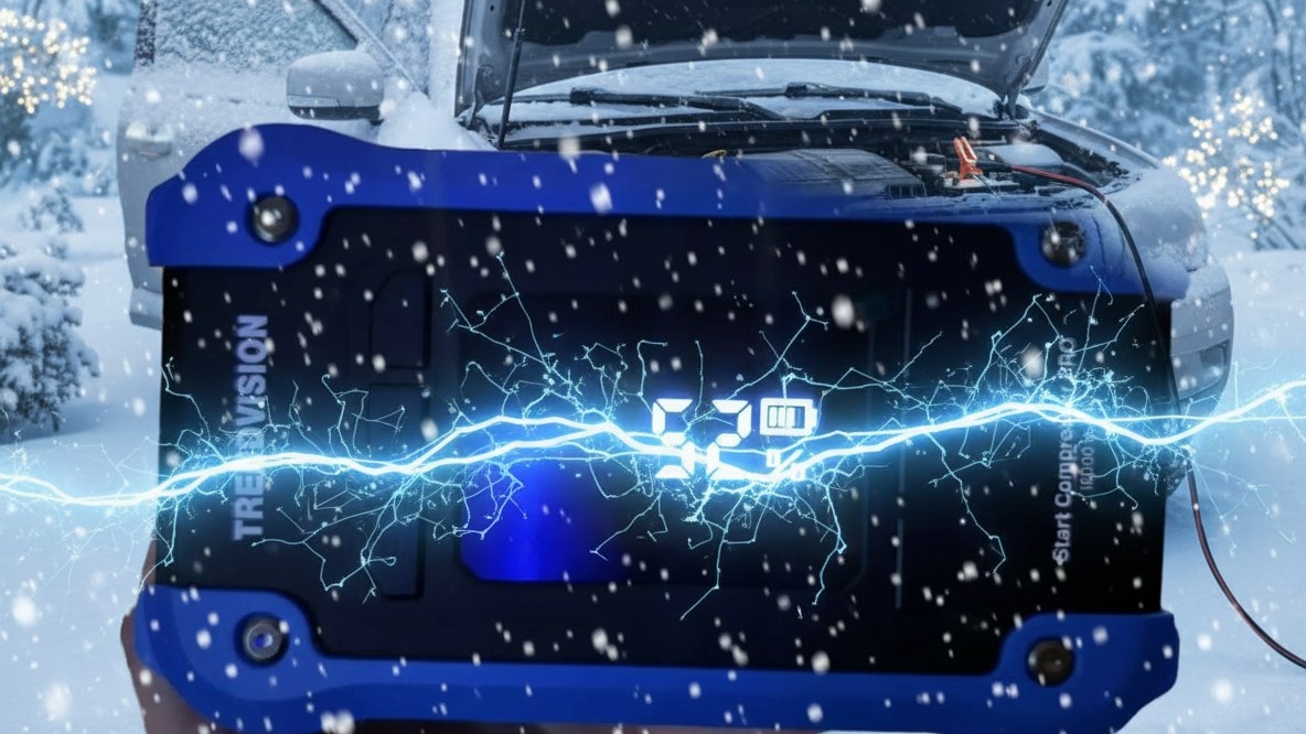 Пуско-зарядное устройство TrendVision Start Compressor 4в1 пускач фонарик компрессор powerbank..