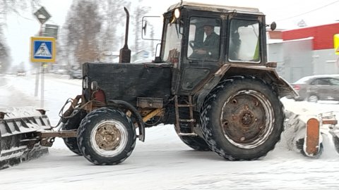 очистка дорог от снега 110 часть