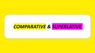 Сравнительная и превосходная степени в английском. Comparative and superlative