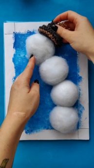 Апликация Снеговики