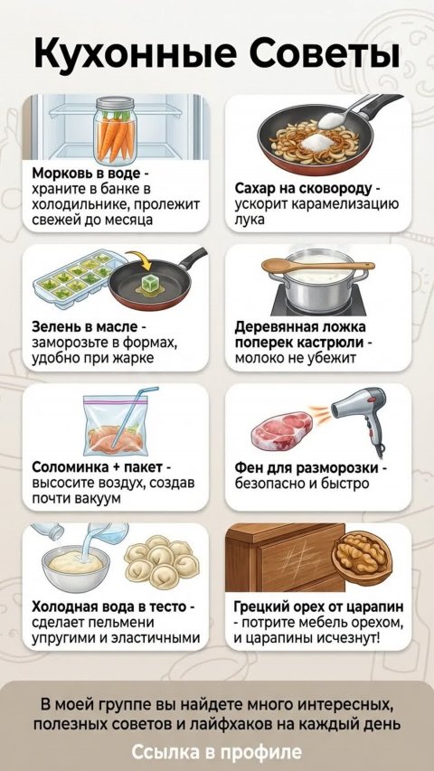 Мои топ-8 кухонных лайфхаков