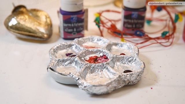 Анонс: витражная роспись по стеклу "Праздничные бокалы"