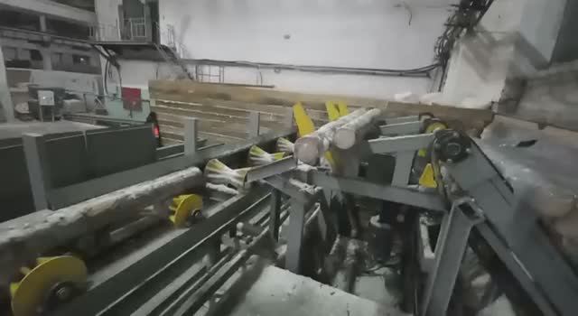 Брусовальный станок с брусоотделителем