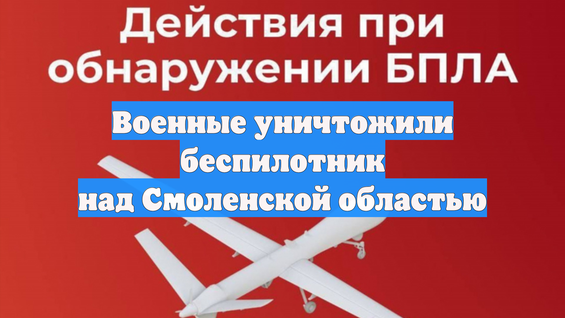 Военные уничтожили беспилотник над Смоленской областью