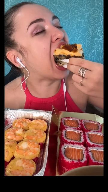 Mukbang ASMR|Подписывайтесь на канал🍣✨ 💜✨