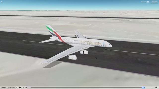 Посадка в GeoFS на самолете Airbus A380
