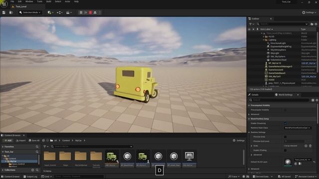 Машинка ( плагин ChaosVehiclesPlugin ) UnrealEngine 5