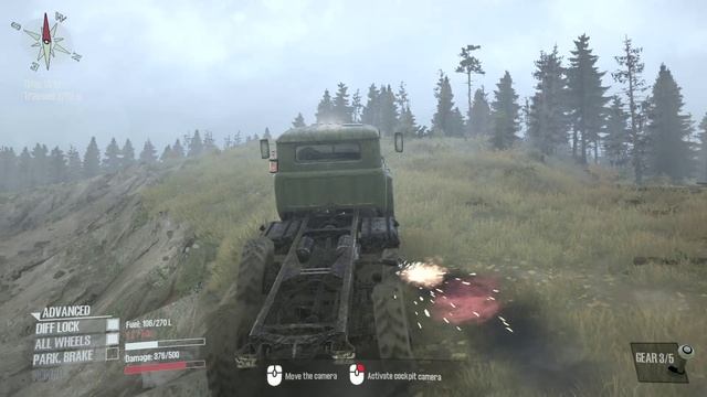 Вытащил перевёрнутый Урал.