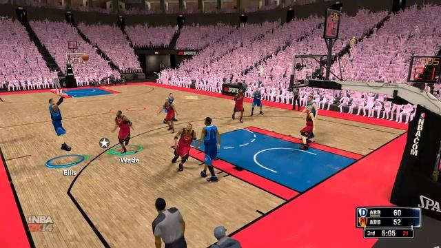 NBA2k14 Легенды Далласа- Легенды Майами. Вылет Леброна