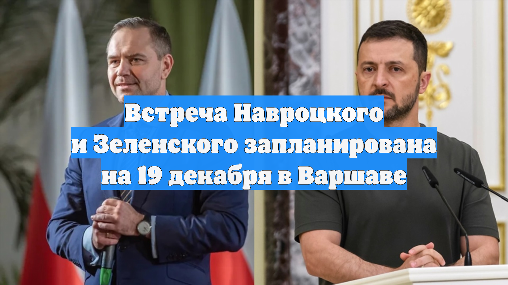 Встреча Навроцкого и Зеленского запланирована на 19 декабря в Варшаве