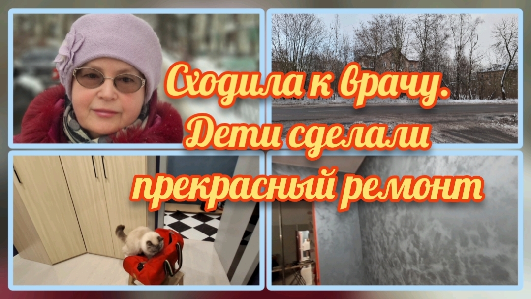 Сходила к врачу.Дети сделали ремонт.