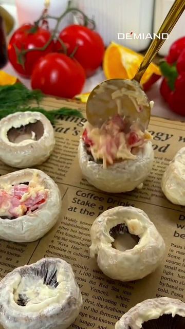 Сочные запечённые грибочки готовила в любимом аэрогриле DEMIAND 