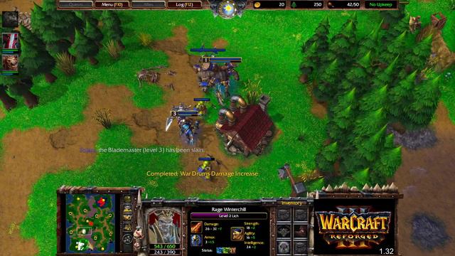 Focus (Orc) Vs 120/Eer0 (Undead), Concealed Hill , 1.32 | Warcraft 3 Reforged
